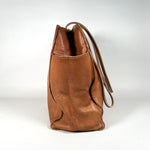 Vintage Y2K Hobo International Cognac Leather Slouchy Tote Bag