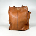 Vintage Y2K Hobo International Cognac Leather Slouchy Tote Bag