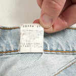 Vintage 1997 Levi's 37940 Slim Fit High-Rise Light Wash Denim Shorts