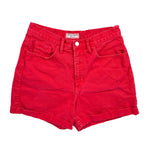 Vintage 90's Guess USA Red High-Waisted Denim Shorts