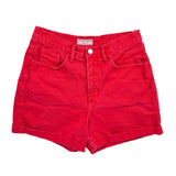 Vintage 90's Guess USA Red High-Waisted Denim Shorts