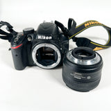 Modern 2012 Nikon D3200 DSLR w/ 50mm 1.8 Lens Digital Camera