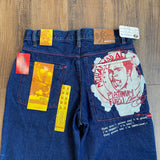 Modern Y2K Platinum Fubu Muhammed Ali Baggy Jeans