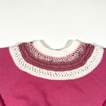 Vintage 80's Crochet Collar Grandma Crewneck Sweatshirt