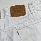 Vintage 90's Levi's 550 White Denim Shorts