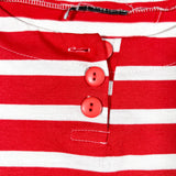 Vintage 90's Red & White Striped Henley T-Shirt