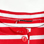 Vintage 90's Red & White Striped Henley T-Shirt