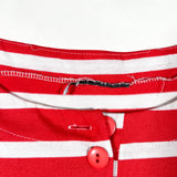 Vintage 90's Red & White Striped Henley T-Shirt