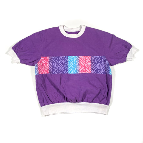 Vintage 80's Abstract Striped Ringer T-Shirt