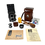 Vintage 1954 Rolleiflex 3.5C TLR w/ Case, Filters, Manual 120mm Film Camera