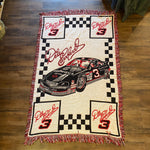 Vintage 90's Dale Earnhardt NASCAR Throw Blanket