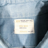 Vintage 60's Big Mac Chambray Selvedge Work Shirt
