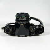 Vintage 80's Canon F-1 35mm SLR w/ 50mm FD 1.8 & 28mm Lens Film Camera