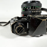 Vintage 80's Canon F-1 35mm SLR w/ 50mm FD 1.8 & 28mm Lens Film Camera