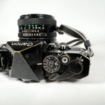 Vintage 80's Canon F-1 35mm SLR w/ 50mm FD 1.8 & 28mm Lens Film Camera