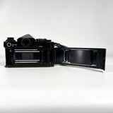 Vintage 80's Canon F-1 35mm SLR w/ 50mm FD 1.8 & 28mm Lens Film Camera