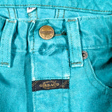 Vintage 90's Girbaud MFG Teal Denim Shorts
