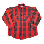 Vintage 60's Frostproof Red Black Plaid Heavy Cotton Flannel Shirt