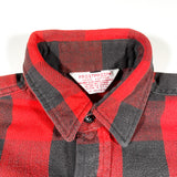 Vintage 60's Frostproof Red Black Plaid Heavy Cotton Flannel Shirt