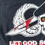 Vintage 80’s “Kill ’Em All Let God Sort ’Em Out” Military Graphic T-Shirt