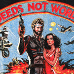 Modern Y2K Megaforce “Deeds Not Words” Action Graphic T-Shirt