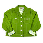 Vintage Y2K Bill Blass Green Blazer Trucker Jacket