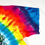 Modern Y2K Grateful Dead Liquid Blue Skeleton & Roses Tie-Dye T-Shirt