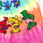 Modern Y2K Grateful Dead Liquid Blue Dancing Bears Spiral Tie-Dye T-Shirt
