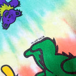 Modern Y2K Grateful Dead Liquid Blue Dancing Bears Spiral Tie-Dye T-Shirt
