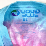 Modern Y2K Grateful Dead Liquid Blue Dancing Bears Spiral Tie-Dye T-Shirt