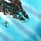 Vintage 1991 Grateful Dead Skeleton Skier Tie-Dye T-Shirt