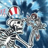 Modern Y2K Grateful Dead Patriotic Skeleton Tie-Dye T-Shirt