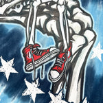 Modern Y2K Grateful Dead Patriotic Skeleton Tie-Dye T-Shirt