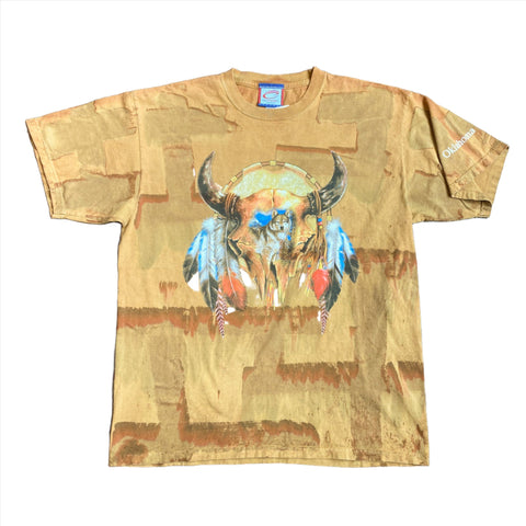 Vintage 90's Oklahoma Native American Tie Dye T-Shirt
