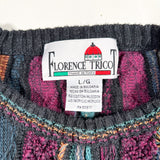 Vintage 90's Florence Tricot Coogi-Style Textured Knit Sweater