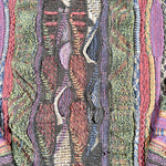 Vintage 90's Via Europa Coogi-Style Textured Knit Sweater