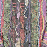 Vintage 90's Via Europa Coogi-Style Textured Knit Sweater