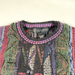 Vintage 90's Via Europa Coogi-Style Textured Knit Sweater