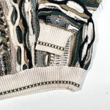 Vintage 90's J. Ferrar Coogi-Style Textured Knit Sweater
