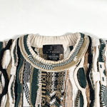 Vintage 90's J. Ferrar Coogi-Style Textured Knit Sweater
