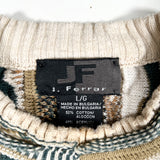 Vintage 90's J. Ferrar Coogi-Style Textured Knit Sweater