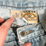 Vintage Y2K Guess USA Light Wash High-Waisted Denim Shorts