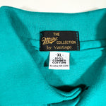 Vintage 90's Miller Time Beer Turquoise Embroidered Polo Shirt