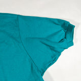 Vintage 90's Miller Time Beer Turquoise Embroidered Polo Shirt