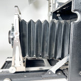 Vintage 50's Graflex Crown Graphic w/ Wollensak Raptar 127mm f/4.5 Lens & Graflex Flash Press 4x5 Film Camera