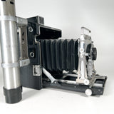 Vintage 50's Graflex Crown Graphic w/ Wollensak Raptar 127mm f/4.5 Lens & Graflex Flash Press 4x5 Film Camera