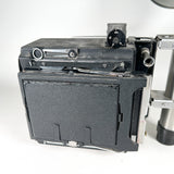 Vintage 50's Graflex Crown Graphic w/ Wollensak Raptar 127mm f/4.5 Lens & Graflex Flash Press 4x5 Film Camera