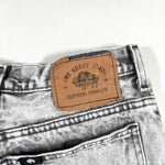 Vintage 90's The Great Plains Black Acid Wash Cutoff Shorts