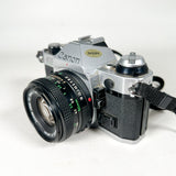 Vintage 1981 Canon AE-1 Program 35mm SLR Kit w/ FD 50mm f/1.8, FD 28mm f/2.8 & Albinar 75-300mm Lens 35mm Film Camera