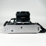 Vintage 1981 Canon AE-1 Program 35mm SLR Kit w/ FD 50mm f/1.8, FD 28mm f/2.8 & Albinar 75-300mm Lens 35mm Film Camera